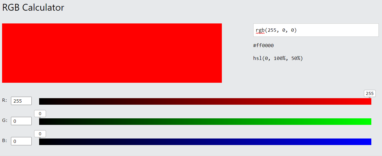 RGB calculator